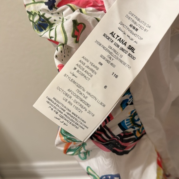 MOSCHINO GIRLS 6T DRESS WHITE - Picture 4 of 4